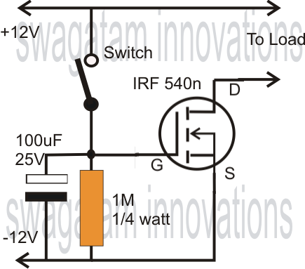 mosfet as delay timer circuit