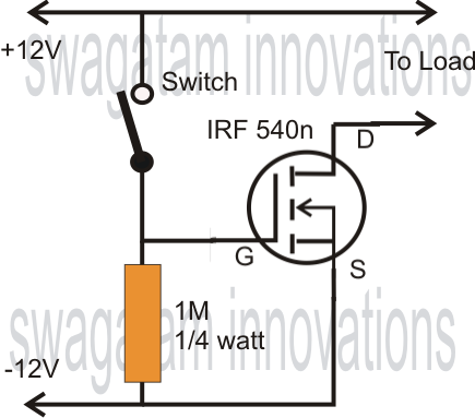 using mosfet as a switch circuit